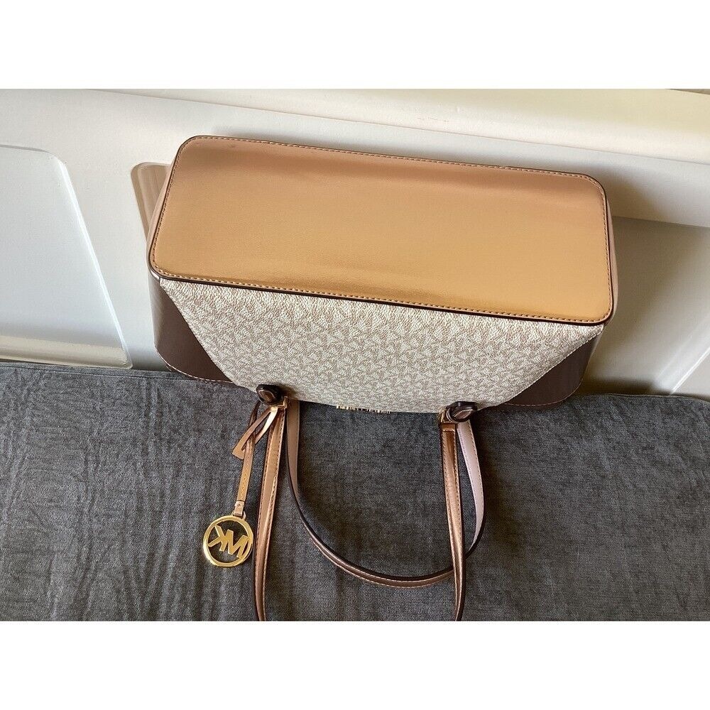 Michael Kors Charlotte Tote NWT‎ Rose Gold Signature Satchel Bag Purse - Picture 3 of 6